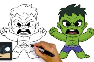 How To Draw Avengers Hulk - Easy Kids Style Video Tutorial