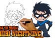 How to Draw Nightwing DC Comics Video Art Tutorial