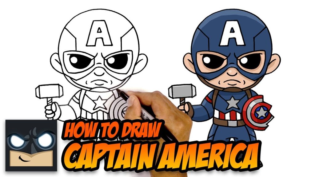 Step by Step How to Draw Captain America from Avengers Endgame   DrawingTutorials101com