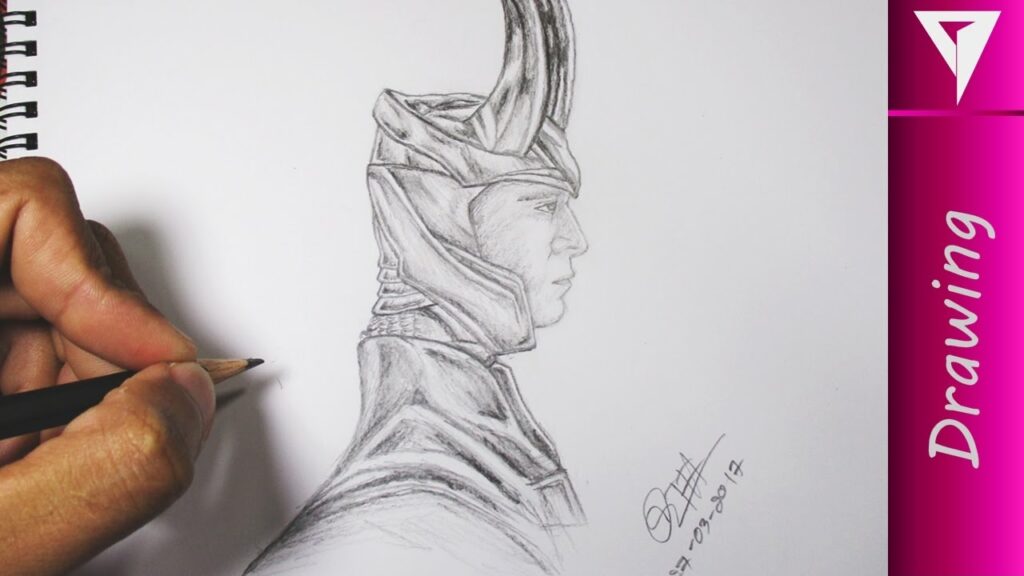 Loki drawing   Marvel art drawings Marvel paintings Avengers drawings