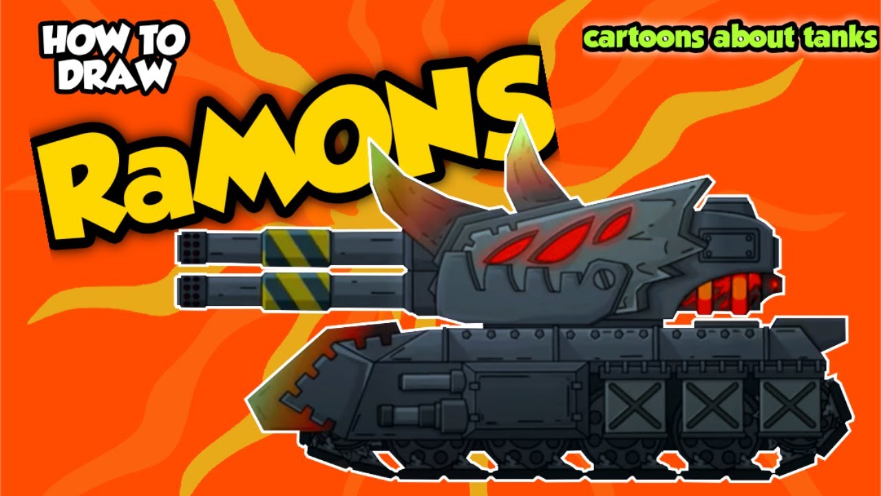 How To Draw Cartoon Tank Ramons | HomeAnimations - Cartoons About Tanks