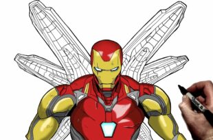 How To Draw Iron Man MK 85 | Step By Step | Marvel